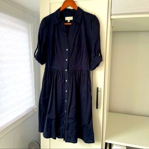 Navy Shirtdress from Anthropologie, size 6